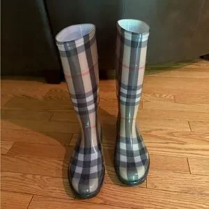 Burberry Plaid Rain Boots